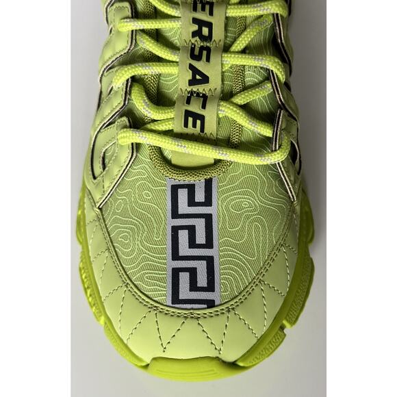 NIB $895 Versace Trigreca Chain Reaction Sneakers Citron 11.5 (44.5) IT DSU8094 main image 13